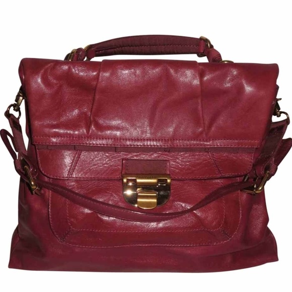 Nina Ricci "Liane" Raspberry Pink Lambskin Bag - Picture 1 of 12